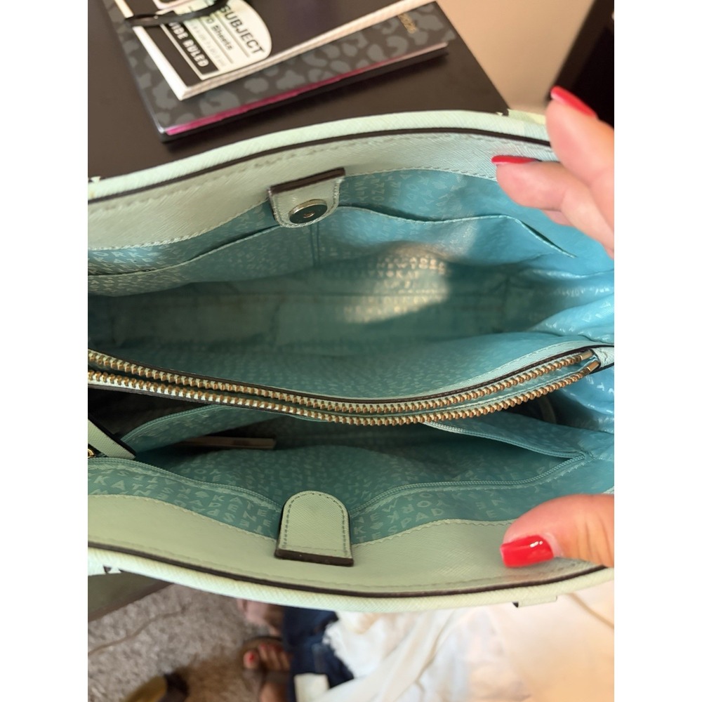 Kate Spade New Newbury Lane Leather Crossbody Purse Robin Egg Blue - Picture 7 of 16